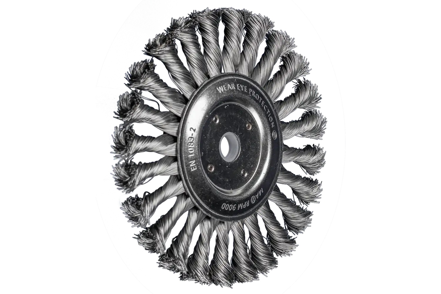 Picture of Pferd Standard Twist Knot Wire Wheel Brush Psf 6" Dia. .014 Cs5/8-1/2" Arbor